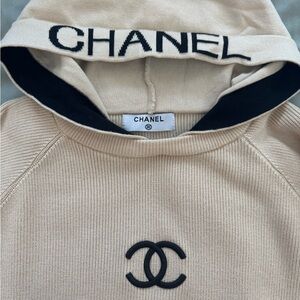 Chanel Cream Knit CC Logo Sweater – Fits Small